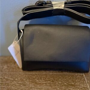 Primark Black Minimalist Flap Crossbody Bag